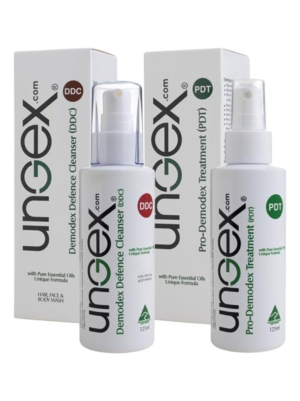 Ungex Demodex Acne Rosacea Cleanser & Treatment Premium Kit A2